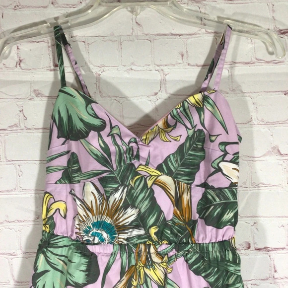 J. Crew Tropical Floral Spaghetti Strap Dress - Size XXS - Picture 2 of 8